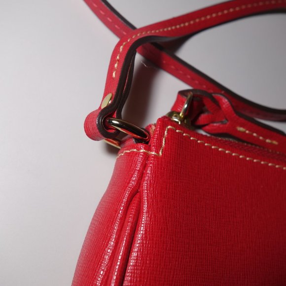 Dooney & Bourke Cherry Red Saffiano Lexi Crossbody Small Bag Purse - Picture 6 of 9